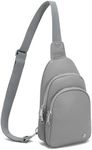 INICAT Crossbody Sling Bags Fanny Packs Purses Chest Bag for Women(Dark Grey)