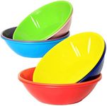 Youngever 28 Ounce Plastic Bowls, Large Cereal Bowls, for Cereal, Soup or Salad, Microwave Safe, Dishwasher Safe, Set of 9 in 9 Assorted Colors