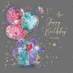 Cherry Orchard Female Happy Birthday To You Card - Present Balloons