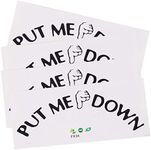 Framendino, 4 Pack Funny Reminder Decoration Put Me Down Toilet Seat Decal Sticker for Bathroom Black