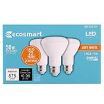 EcoSmart 50W Equivalent Soft White BR20 Dimmable LED Light Bulb (3-Pack)