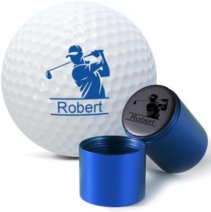 Personalized Golf Ball Stamp 20mm, Custom Monogram Name Quick Dry Permanent Ink Reusable Golf Ball Stamp, Ideal Customized Golfer Gift for Dad, Husband