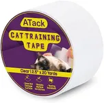 ATack Cat Anti-Scratch Training Tape, Residue-Free and Removable, Clear, 2.5-Inches x 20 Yards, Kitty Scratch Deterrent, Prevention Tape and Protector for Leather Couch, Furniture, Door