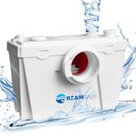 Dreamsani 500W Macerator Pump for Basement Bathroom, Upflush Toilet Pump with 4 Water Inlets, Stainless Steel Cutting Blades, Quiet Sewage Lift Pump for Toilet, Sink, Shower and Laundry Drainage