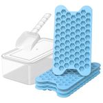 Small Ice Cube Tray for Freezer: FDDAI Easy Release Ice Cube Maker - Stackable Durable Cubed Ice Trays and Bin - Making Tiny Honeycomb Icecubes