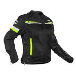 Rynox Air GT 4 Women Jacket - Mesh Motorcycle Riding Jacket with Impact Protection and Abrasion Resistance| Black Hi-Viz Green, 2XL