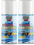 MotorPower Care Vehicle Cabin Sanitizer and Fresh Spray, 2 Pack eliminates bad smell certified product 6.76 fl oz each