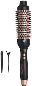 Wavytalk Thermal Brush for Blowout Look, 1 1/2 Inch Ionic Heated Round Brush Makes Hair Smoother, Dual Voltage Thermal Round Brush Get Natural Curls, Easy to Use, 30S Fast Heating
