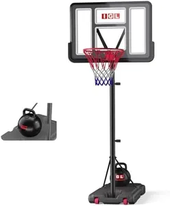 IGL Basketball Hoop Outdoor, 44 Inch Portable Basketball Hoops, 5.6-10 FT Adjustable Basketball Goal System with 35 LB Base Anchor for Backyard/Driveway/Court/Garage