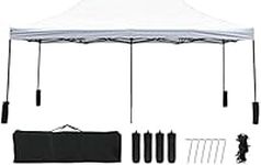 FDW Pop Up Canopy 10x20 pop up Canopy Tent Folding Protable Ez up Canopy Party Tent Sun Shade Wedding Instant Better Air Circulation Outdoor Gazebo with Backpack Bag