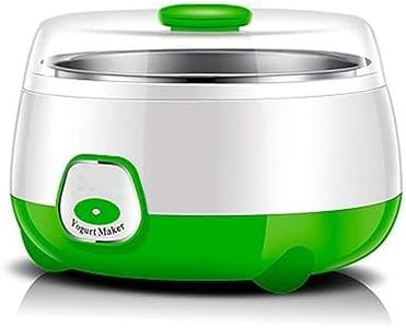 KeepCart Plastic and Stainless Steel Automatic Traditional Yogurt Maker (Green, 900ml )