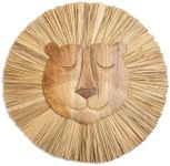 Crane Baby Safari Nursery and Toddler Room Décor, Wooden Animal Wall Décor for Boys and Girls, Lion, 21" x 21"