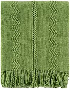 BATTILO HOME Moss Green Throw Blanket for Couch, Spring Decorative Green Blankets for Sofa, Spring Throw Blanket, 50"x60"