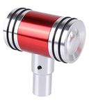 AutoMoto Stain Less Steel Hammer Type Gear Knob Shifter Manual or Automatic Shift Knob Aluminum Alloy Car Shifting Head T Shape Lever Stick Handle Compatible for All Type of Cars (Red Colour)