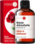 H’ana Rose Essential Oils for Skin Use & Aromatherapy - 100% Pure Therapeutic Grade Rose Oil for face - Rose Oil Essential Oil for Diffuser, Skin, Face, Hair & Perfume (30ml)