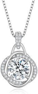 SUNFEEL Collier avec pendentif en diamant pour femme en argent sterling Colliers Strass étincelants Cadeau pour anniversaire, fête des mères, Saint-Valentin