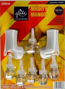 Glade Limited Edition Mighty Mango Plugins Scented Oil, 6 Refills + 2 Warmers, Purple