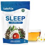 Lulutox Sleep Tea for Bedtime - 28 Pyramid Herbal Tea Bags for Deep Sleep - Natural Calming Tea for Sleep Support - Sleep aids for adults for Adults Bedtime Tea - Wellness Tea for Better Sleep