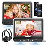 Arafuna 10.5" Dual Portable DVD Players for Car with HDMI Input, Car Headrest Video Players Play a Same or Two Different Movies, Support USB/SD Card/Sync TV, Regions Free, Last Memory