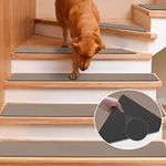 Carpet Stair Treads, Non Slip Stair Carpet Treads, Goylser Stair Runner for Wooden Steps, Basement Stair Rug Mats Pads for Pet and Kids (8"X30", Set of 15)