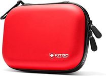 Kitgo Mini First Aid Kit Compact Medical Emergency Survival Kit, Perfect for Car, Travel, Home, Workplace, Vehicle, Camping (101 Piece-Red)