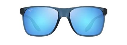 Maui Jim Pailolo W/Patented Polarizedplus2 Lenses Rectangular Sunglasses, Matte Navy/Blue Hawaii Polarized, Large
