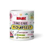 DAYS Personalised Take Care of Yourself Motivational Mug - a Mug of Positivity with Inspirational Sayings and Positive Quotes. - Mindfulness Gift | Law of Attraction | Motivational Mug | Self Care