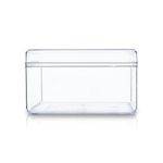 Navin Plast 12 Pcs Clear Plastic Small Square Pastry Box For Food Packaging Like Mousse, Dessert, Cakes, Mithai, Dry Fruits, Chocolate & Cookies., Brown