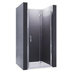 ELEGANT 900mm Bifold Shower Enclosure Frameless Bathroom Shower Doors 6mm Safety Bi-Fold Glass, Wetroom Shower Cubicles Reversible Folding Shower Door