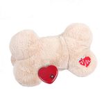 ALL FOR PAWS Little Buddy Plush Heart Beat Pillow Toy for Dogs, Puppy Toy With Heartbeat, Soft Dog Cuddle Toy For Separation Anxiety Relief & Behavioral Aid, Off-White