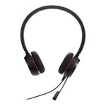 Jabra Evolve 30 II Stereo MS USB-C/A Wired Headset – Ms Teams Certified On-Ear Headphones with Noise Cancelling Mic, USB-C & USB-A Connectivity, Stereo Sound for Calls, Office, Work from Home, Black