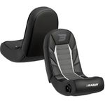BraZen Python Kids Gaming Chair For Kids Foldable Floor Rocker Bluetooth Compatible Two Audio Speakers Video Games Chairs Junior Foldable Floor Rocker - Grey
