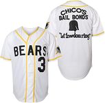 MESOSPERO Bad News Bears 12 Tanner Boyle 3 Leak 1976 Chico's Bail Bonds Movie Baseball Jersey Men (3 White, X-Large)