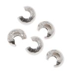 Sterling Silver Crimp Bead Covers 4mm (10)