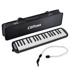 CLIFTON 37 Keys Keyboard Woodwind Musical Instrument Piano style Professional Portable Melodica (Black)