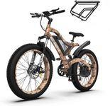 aostirmotor Fat Tire Electric Bike 1500W Electric Mountain Bike 48V 15AH Removable Lithium Battery 26 ''4 inch Electric Bike for Adults Powerful Ebike for Cycling Enthusiasts(Snake)