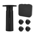 KITCHENDAO Wine Saver Pump with Sound Indicator,4 Vacuum Wine Stoppers and Storage Box,Reusable Wine Stoppers Preserver to Keep Wine Fresh,Ideal Wine Preserver(Black)