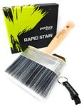 Perdura Rapid Stain Deck Stain Brush Fence Floor Applicator - 5 inch Paint Brush - Stain Seal and Paint Fast! - Outlasts Other Paint Brush Tools - Water and Oil Based Coatings for Wood and Concrete