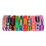 KELITCH 10 Pcs Tassels Friendship Bracelets New Stretch Bracelets Bangles Candy Wide Knotted Charm Bracelets (Random Color)