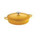 Tramontina Covered Braiser Cast Iron 4 Qt Sunrise, 80131/088DS