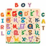 Fisher Price Wooden Alphabets Montessori Educational Pre-School Puzzle Toy for Kids (12x12 Inches)