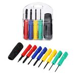 Harita Screwdriver Sets with Magnetic Bits Plastic Case, 8 in 1 Mini Screw Driver Tool Phillips/Slotted Head Tips Kits for Repair Electronics, MacBook, Cellphone, Tablet PC, Eyeglass, Watch, Tablet