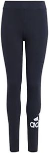 ADIDAS G ESS BL TIG Leggings, Black/White, 10 años Girl's