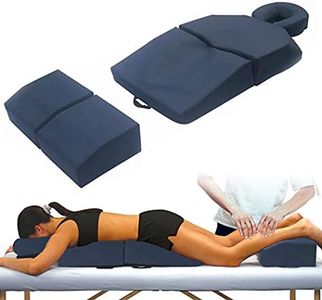 AMETHYST LAKE Pregnancy Massage Cushion with Headrest – Full Body Prenatal Bolster Positioning System – Ideal for Lower Back Pain and After Breast Surgery - Blue