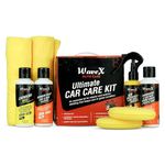 Wavex Car Cleaning Kit – Contains Car Polish, Dashboard Polish, Shampoo, Perfume, 2 Microfiber Towel and 2 Applicators