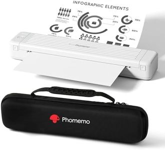 Phomemo P831 Portable Printers Wireless for Travel - 300 DPI Bluetooth Travel Printer Support 8.5x11 US Letter & A4 Regular Copy Paper, Inkless Printer Compatible with Mobile & Laptop for Home Office