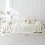 AMZTOP Creamy White Chenille Couch 