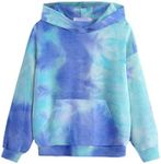 Arshiner Girls Tie Dye Sweatshirts Loose Casual Cute Hoodies for Teens Long Sleeve Pullover Tops Girls Tie Dye Girls Sweatshirts Size 7-8