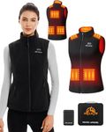 Heated Vest for Women, Fleece Warming Vest with 7.4V 12000mAh Battery Pack Lightweight Electric Heating Vest