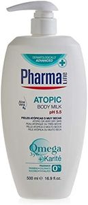 PHARMALINE Body Milk Atopic 500ml | Crema hidratante corporal para pieles atópicas o muy secas. Sin siliconas, parabenos ni sulfatos.